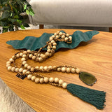 Colar Decorativo Com Pedra Natural Verde